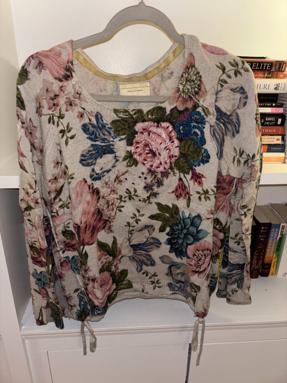 Anthropologie Women's Floral Embroidered Sweater